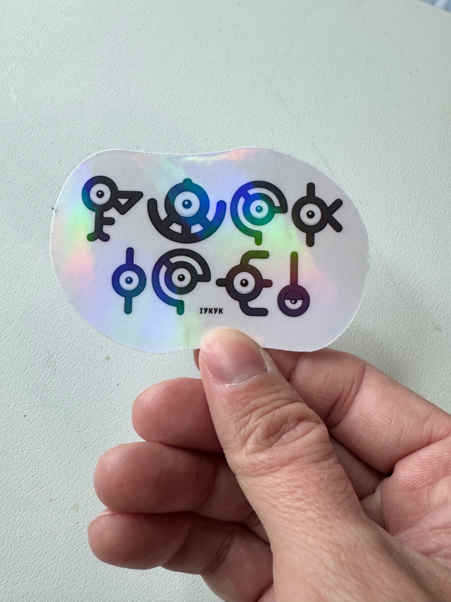 Unown F ICE! Sticker - Die Cut