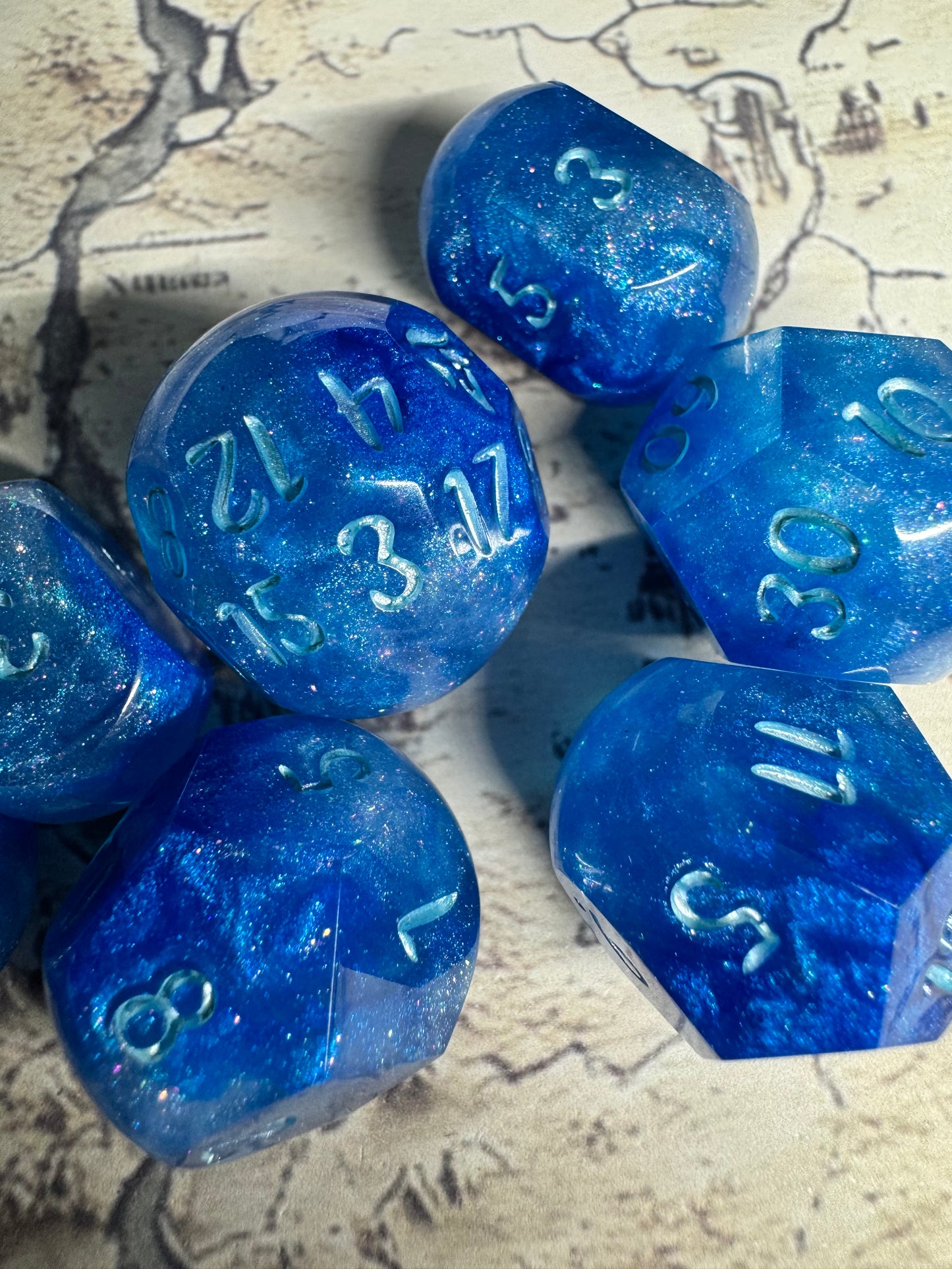 Frost Shock - Standard Orb Set - Fine Art Dice