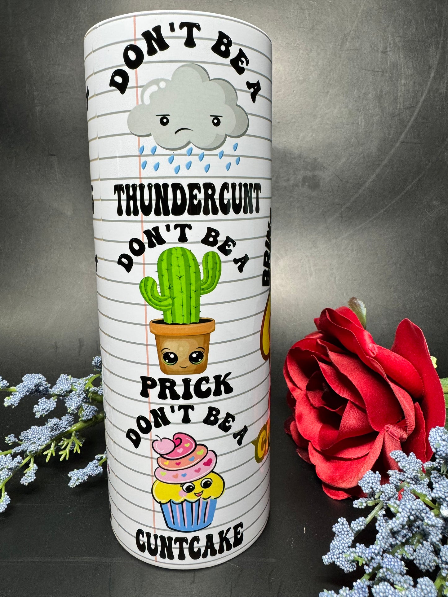 Adult Humor - 20oz Skinny Stainless Steel Tumbler - Double Wall - Sublimated