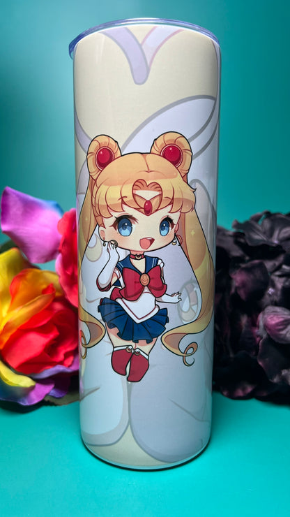 Sailor Scouts - 20oz Skinny Stainless Steel Tumbler - Double Wall - Sublimated