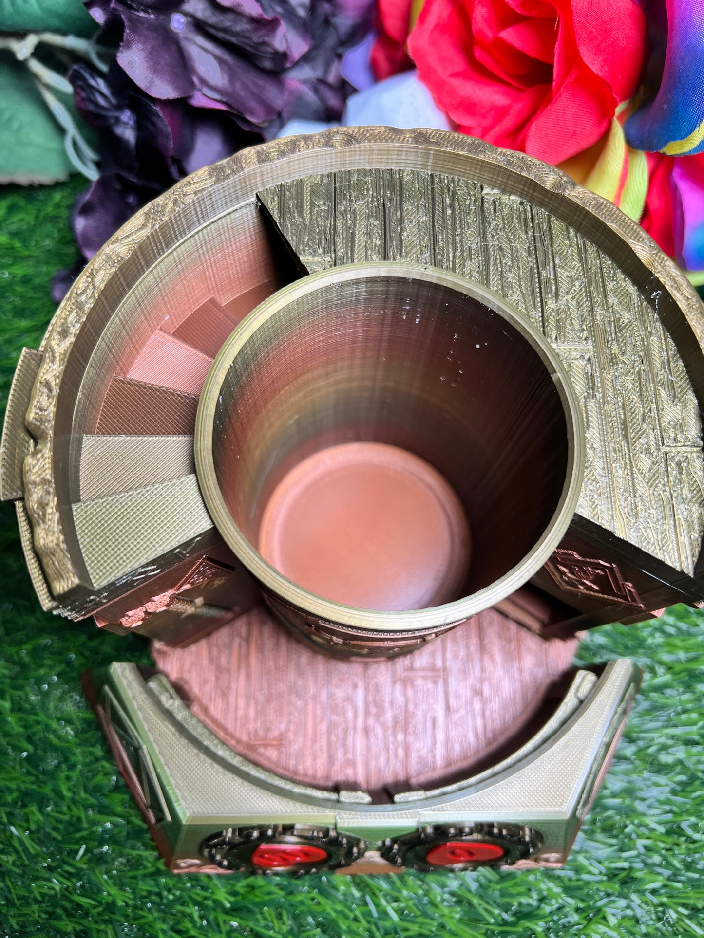 Sip and Rollers - Dice Tower and Can Holder - Dice Case - HP Tracker Coasters