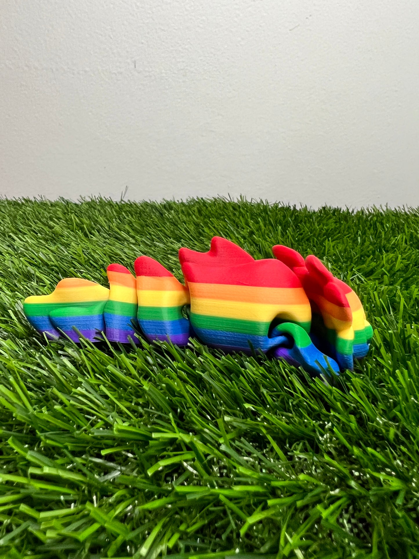 Pridealotl  - Rainbow Pride Flag  - Large Small Keychain