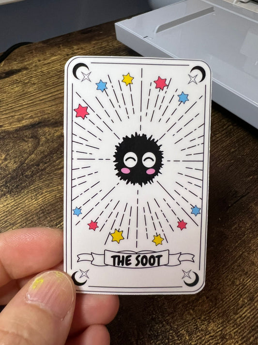 Soot Sprite Tarot Card Sticker - Die Cut