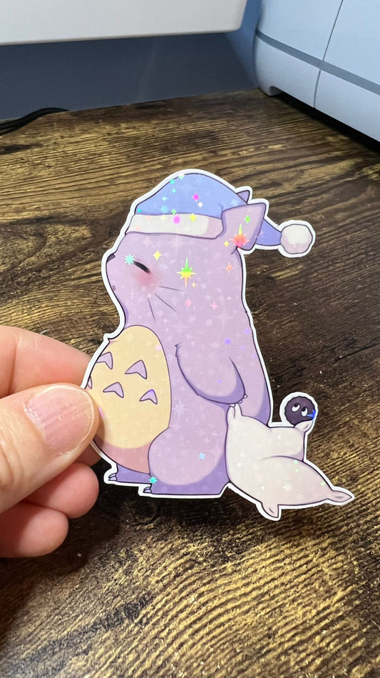 Sleepy Totoro Sticker - Die Cut