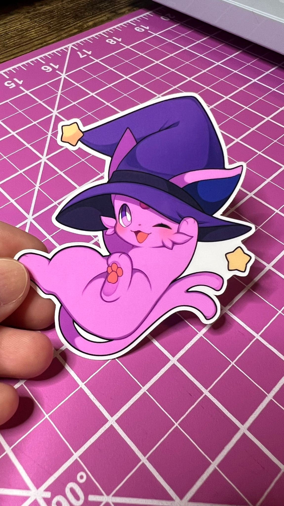 Witch Hat Umbreon and Espeon - Eeveelutions Pokemon Sticker - Great for Bottles, Calendars, Notebooks, Folders!