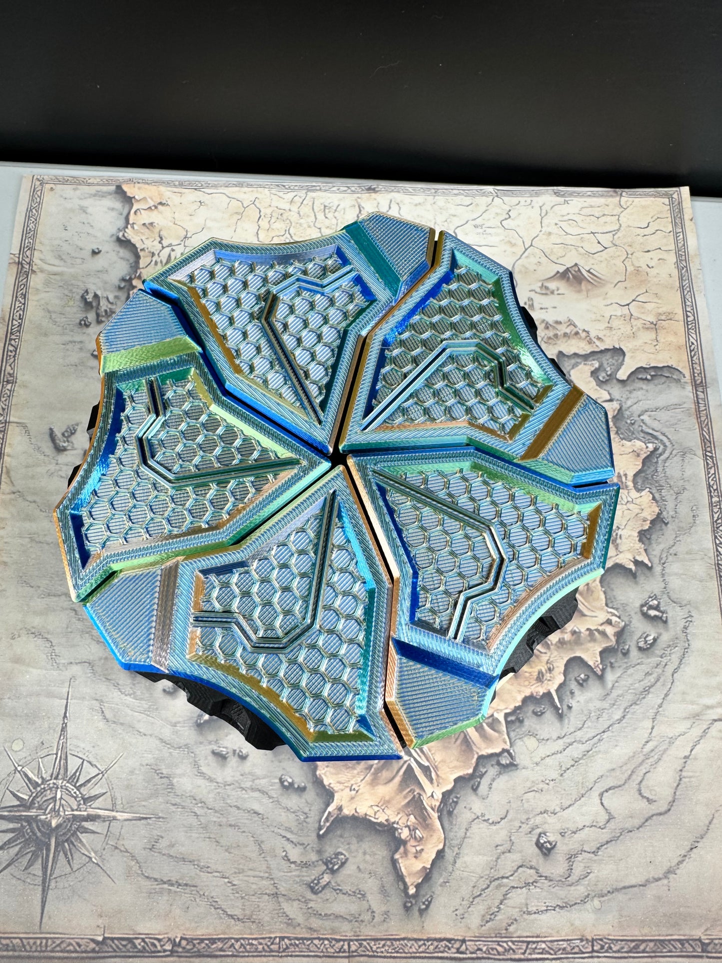 Spinning Lotus Dice Vault - Holds 28 Dice