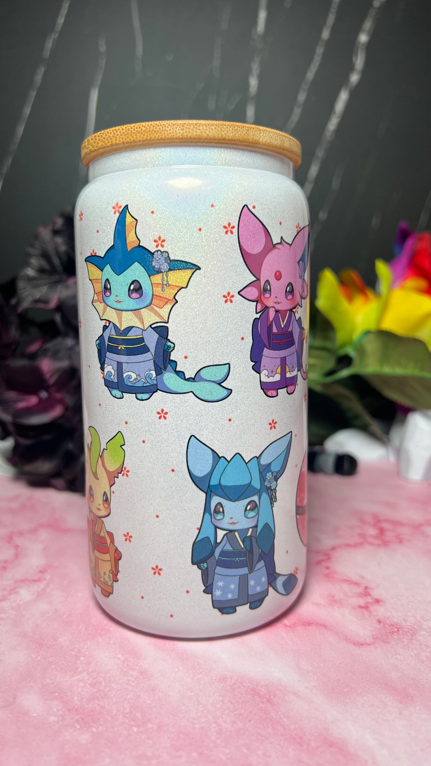 Kimono Eeveelution 16oz Can - Iridescent - Stainless Steel Sublimated