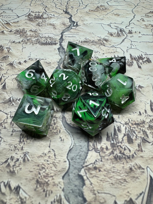 Nightshade - 8 Piece Set - Fine Art Dice
