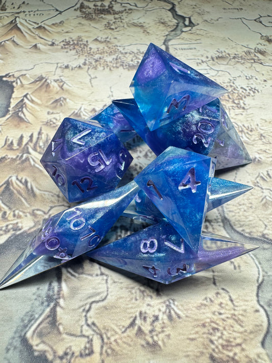 Glacial Abyss - Full Set Dice  - Fine Art Dice