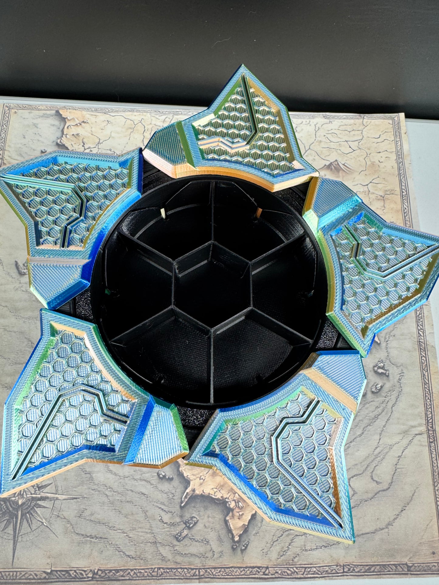 Spinning Lotus Dice Vault - Holds 28 Dice