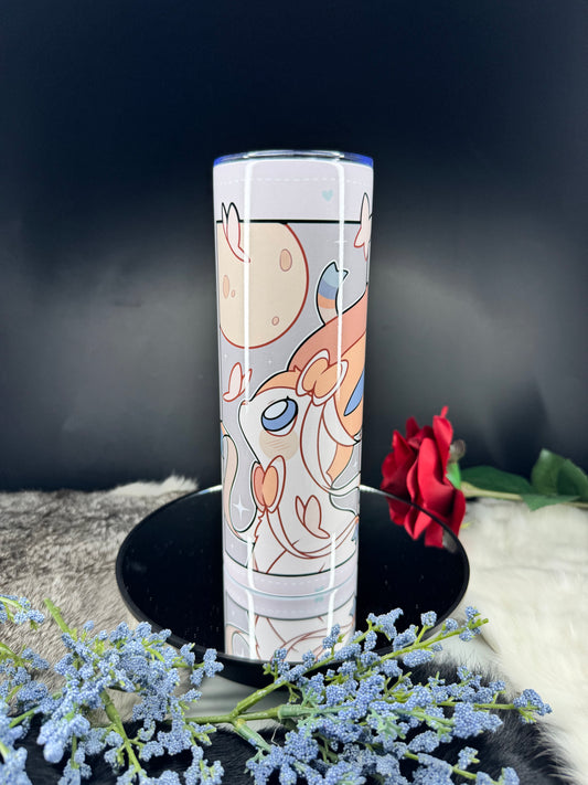Sylveon Solo - 20oz Skinny Stainless Steel Tumbler - Double Wall - Sublimated