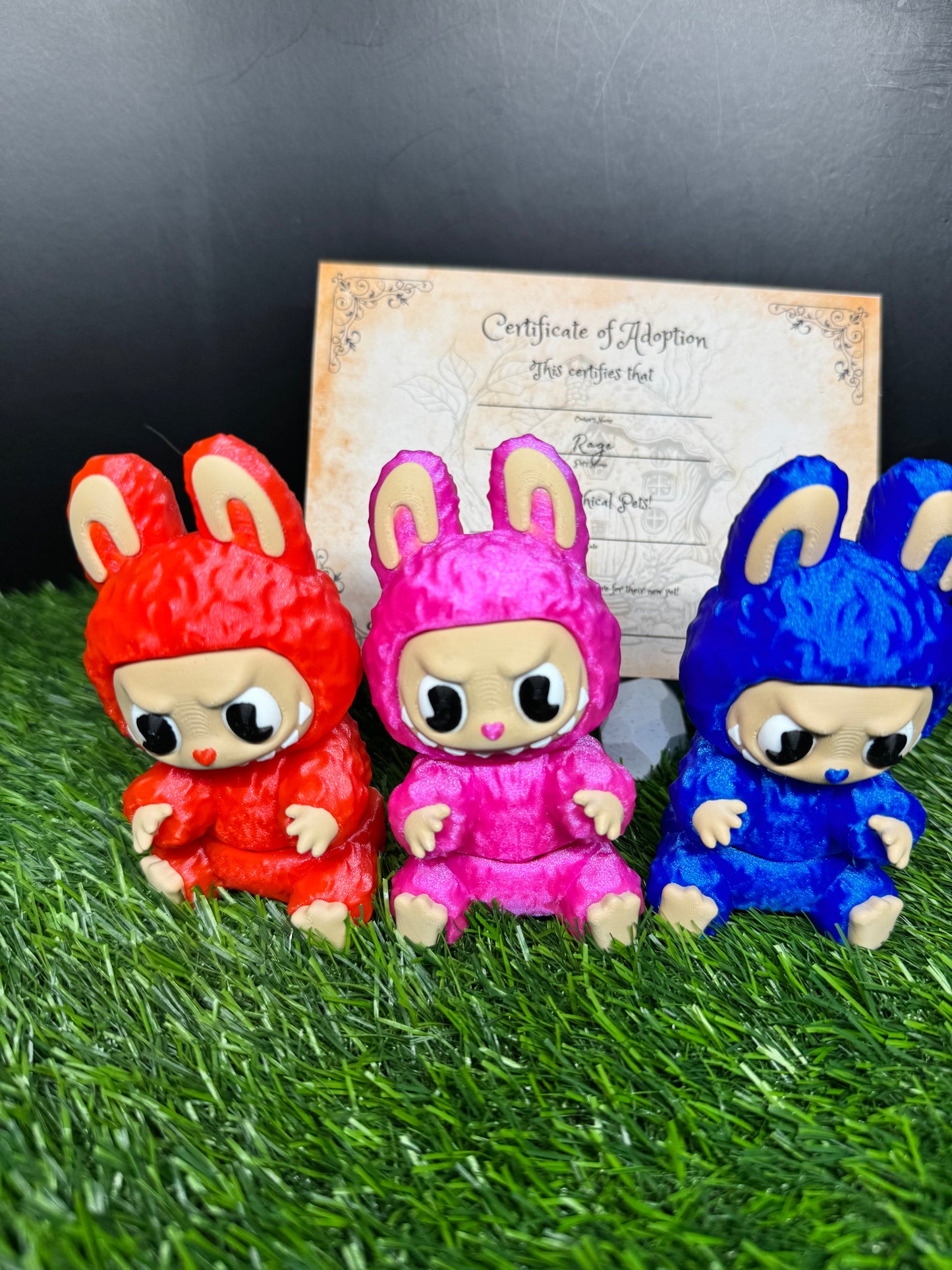 Cheer, Sorrow, and Rage - The Emotion Labubus - Mythical Pets