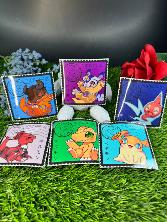 Collectible Anime Stamp Stickers - Die Cut - Fake Stamps Vol. 3