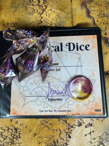 Rumi - Crystal Set - Fine Art Dice