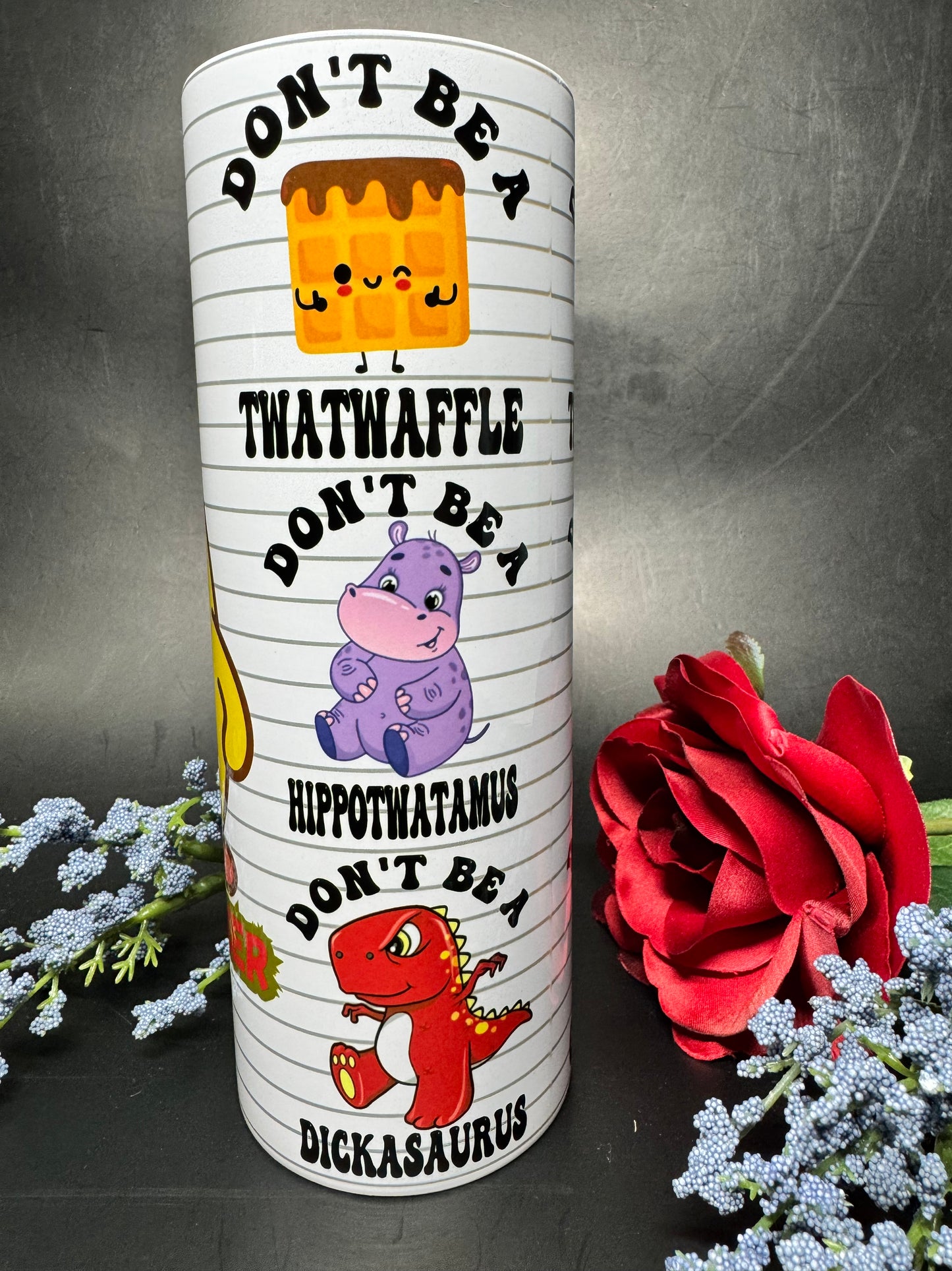 Adult Humor - 20oz Skinny Stainless Steel Tumbler - Double Wall - Sublimated