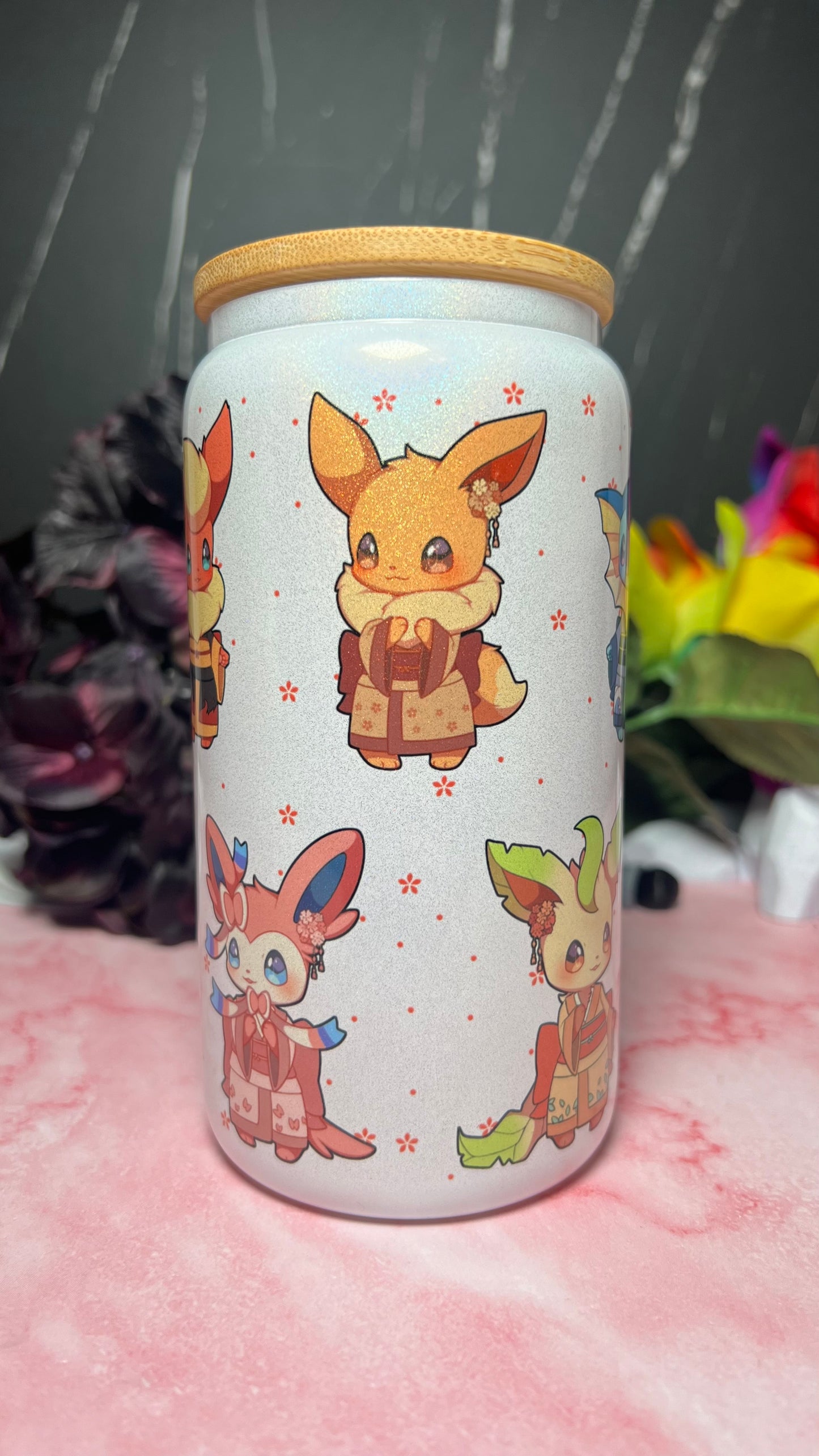 Kimono Eeveelution 16oz Can - Iridescent - Stainless Steel Sublimated