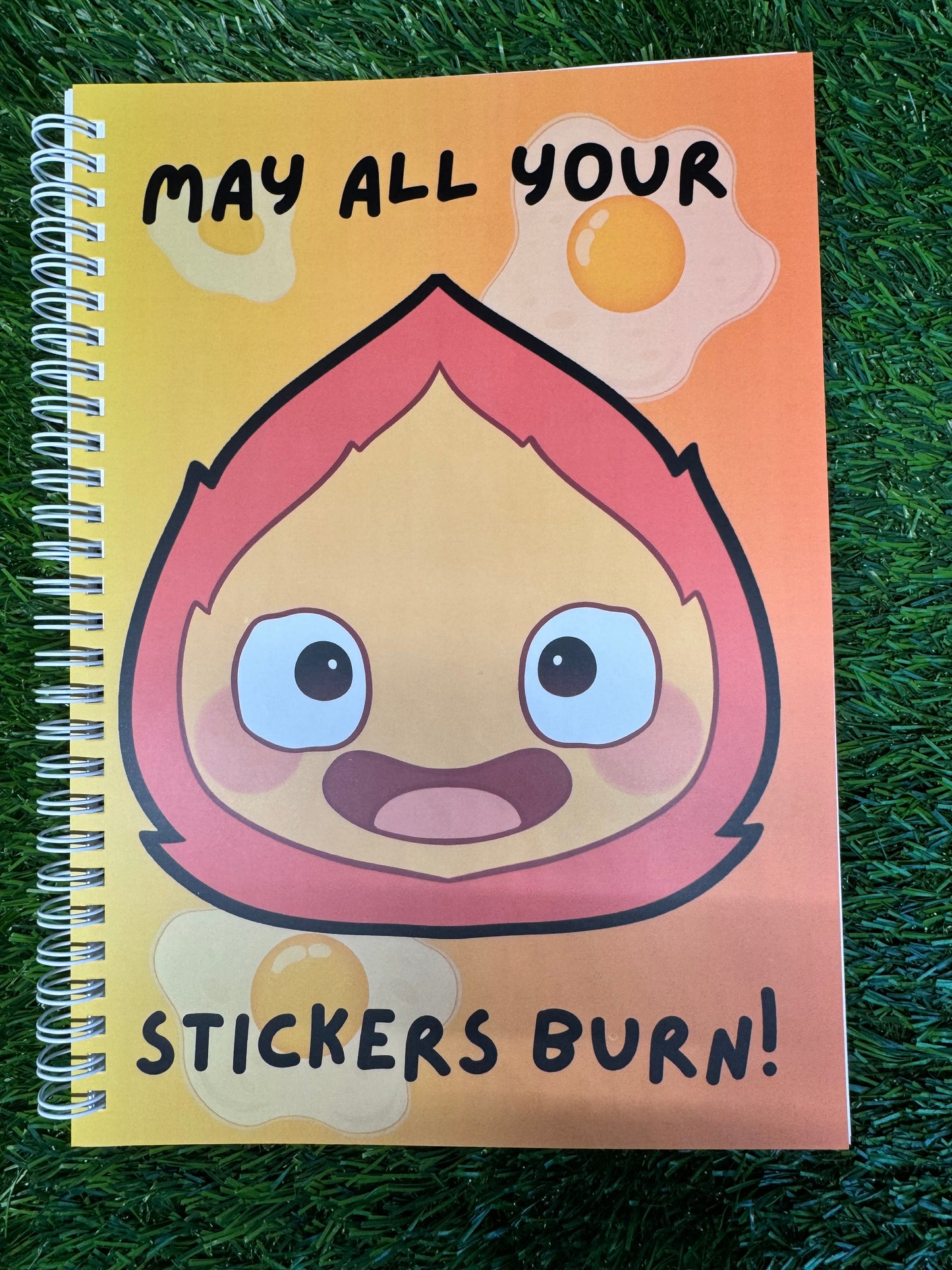 Calcifer "May all your stickers burn" - Reusable Sticker Book