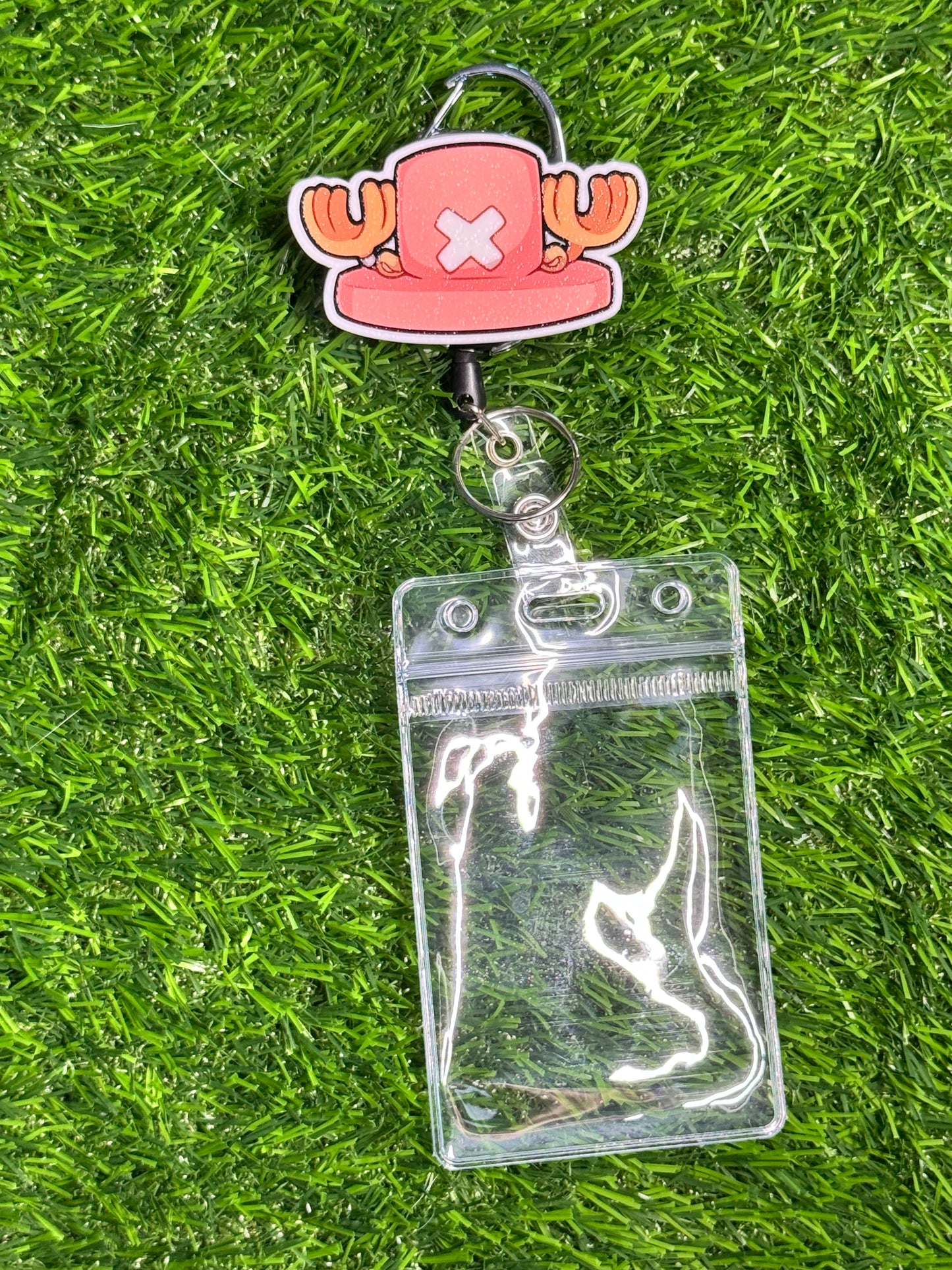 Popswap - Pink Anime Hat - Attachment/Badge Reel