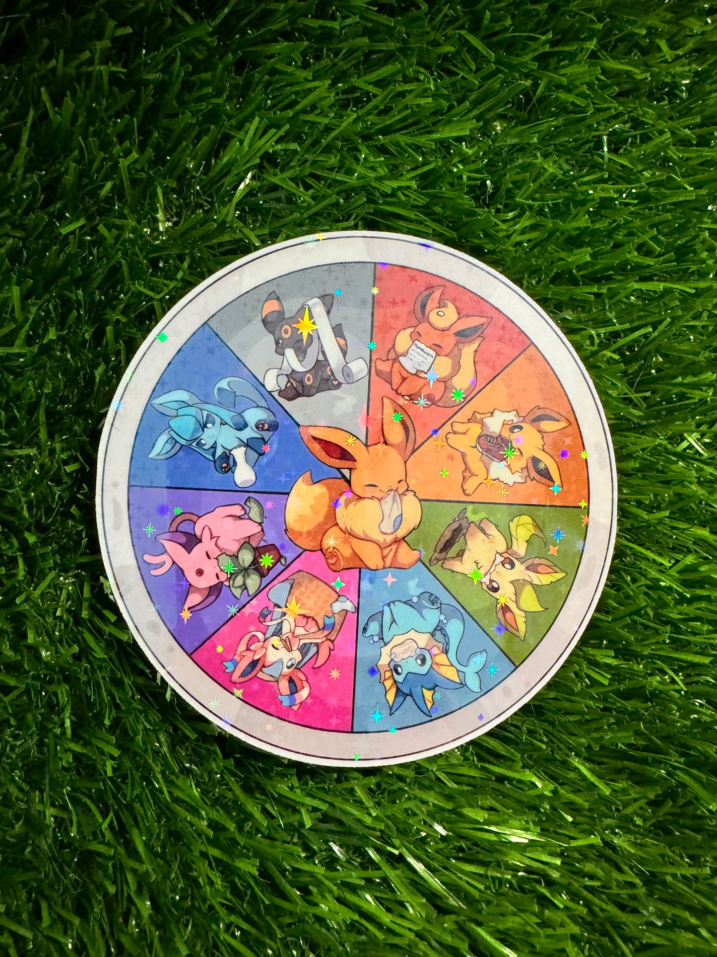 Wheel of Eevee Sticker - Die Cut