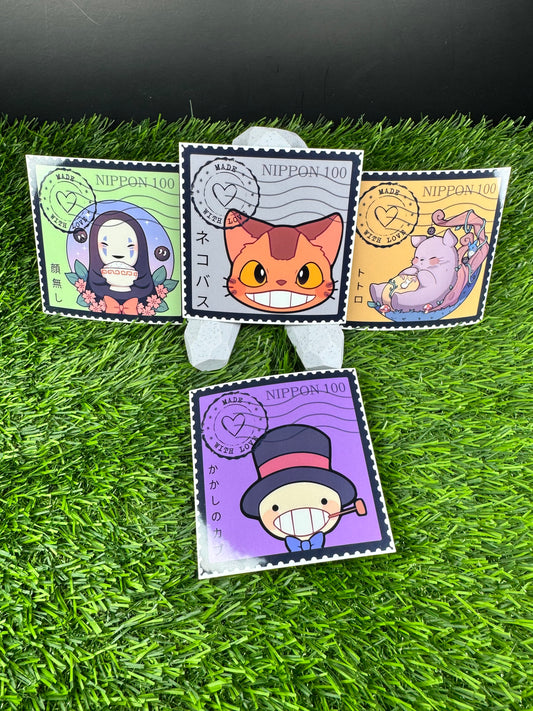 Collectible Anime Stamp Stickers - Die Cut - Fake Stamps Vol. 4