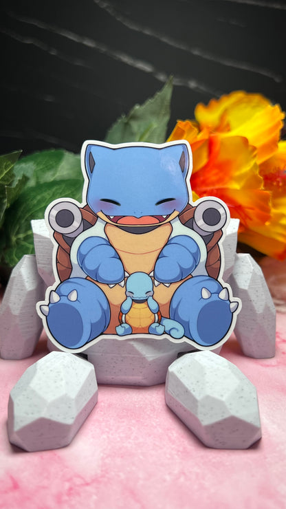 Kanto Starters - Parents and Babies - Die Cut Stickers