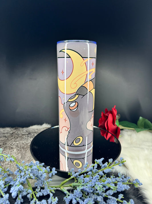 Umbreon Solo - 20oz Skinny Stainless Steel Tumbler - Double Wall - Sublimated