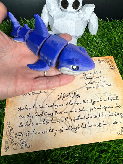 Barbossa - The Great Blue Shark - Mythical Pets