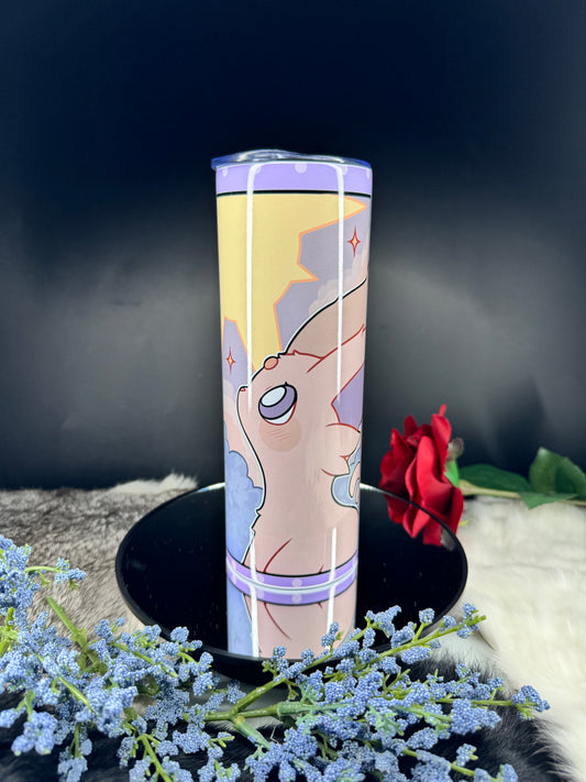 Espeon Solo - 20oz Skinny Stainless Steel Tumbler - Double Wall - Sublimated