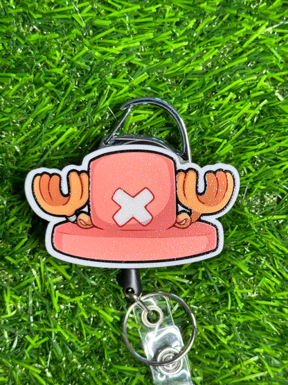 Popswap - Pink Anime Hat - Attachment/Badge Reel