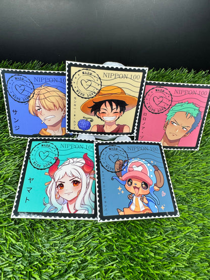 Collectible Anime Stamp Stickers - Die Cut - Fake Stamps Vol. 7