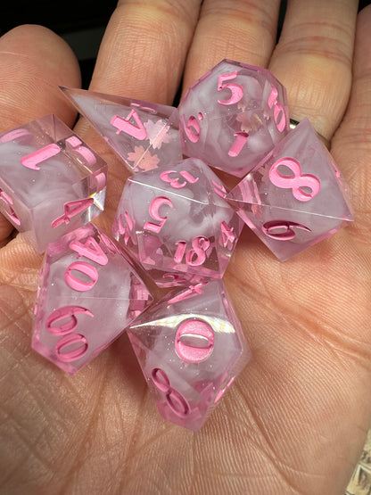 Sakura - Full Set Dice  - Fine Art Dice