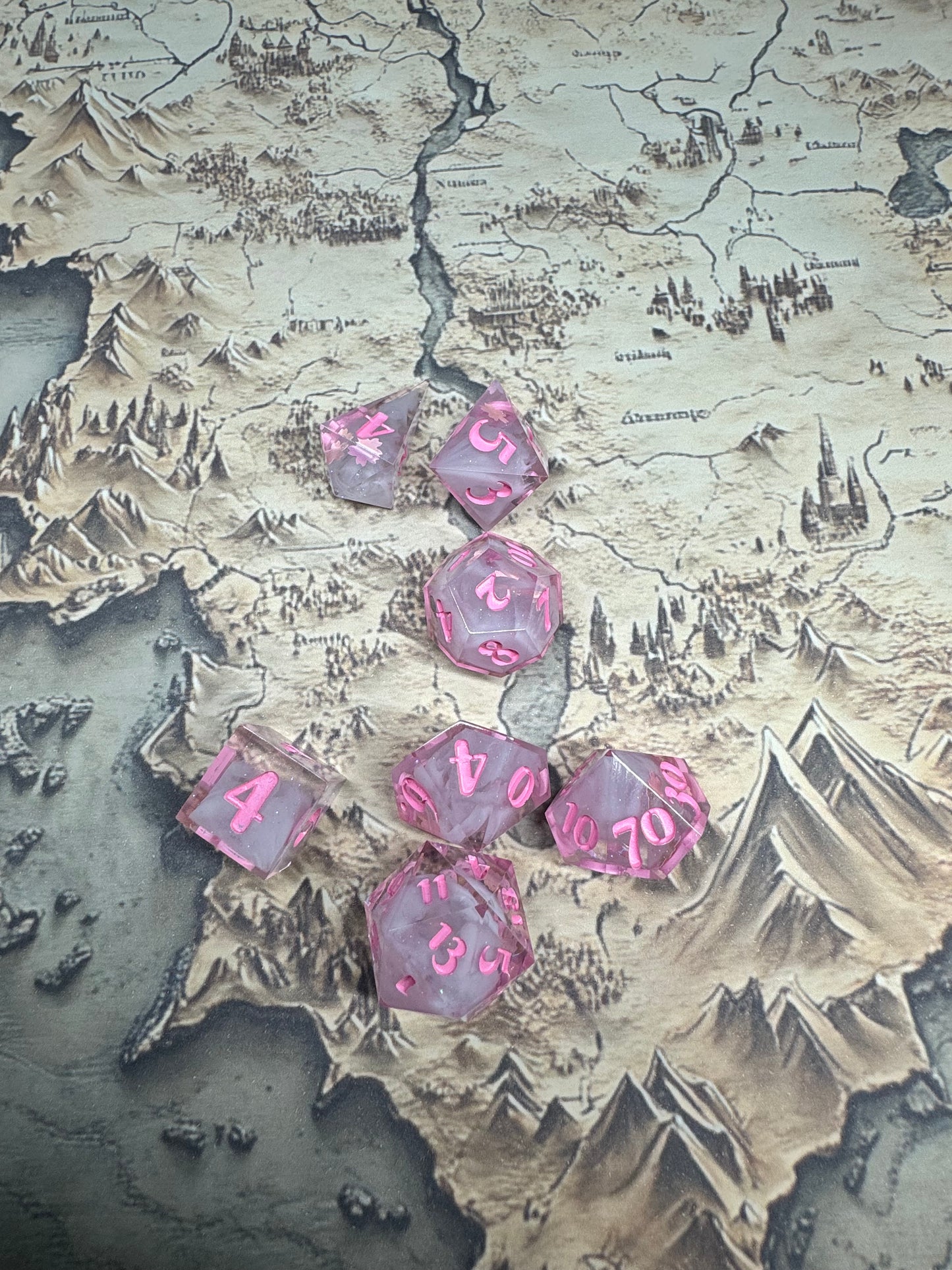 Sakura - Full Set Dice  - Fine Art Dice