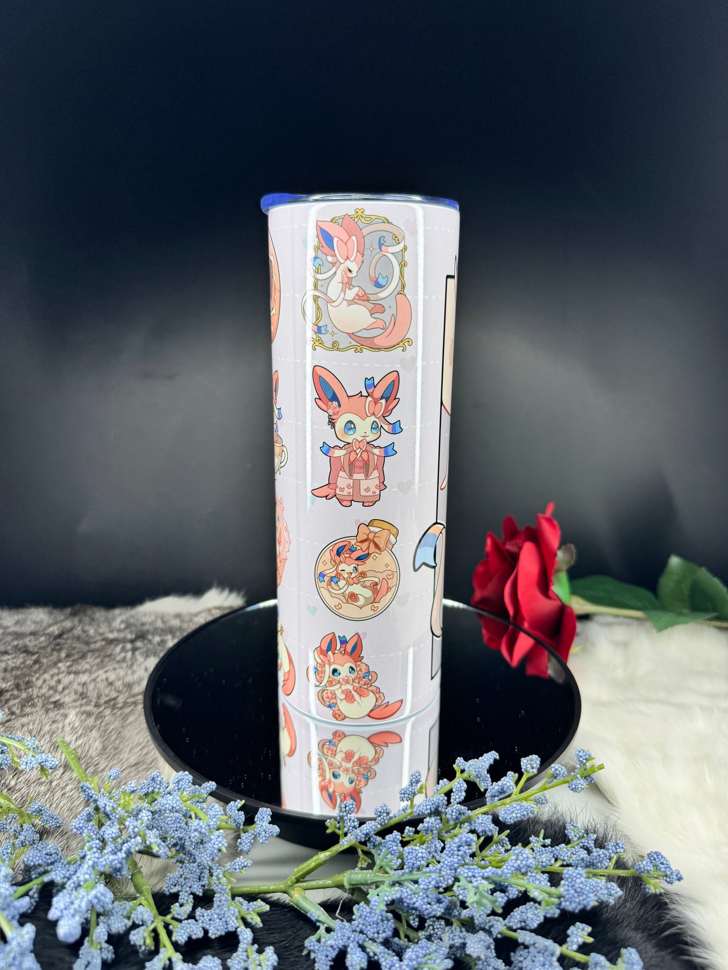 Sylveon Solo - 20oz Skinny Stainless Steel Tumbler - Double Wall - Sublimated