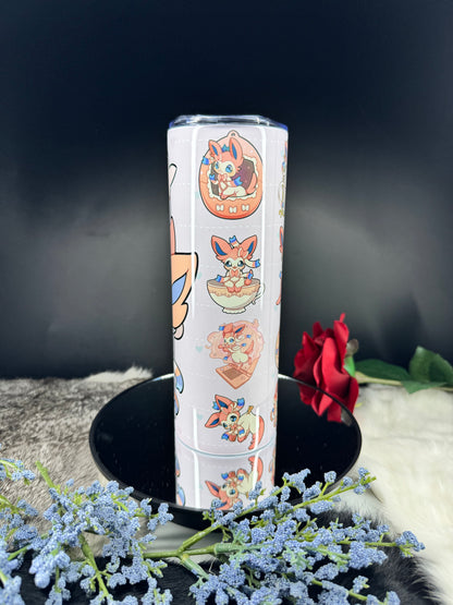 Sylveon Solo - 20oz Skinny Stainless Steel Tumbler - Double Wall - Sublimated