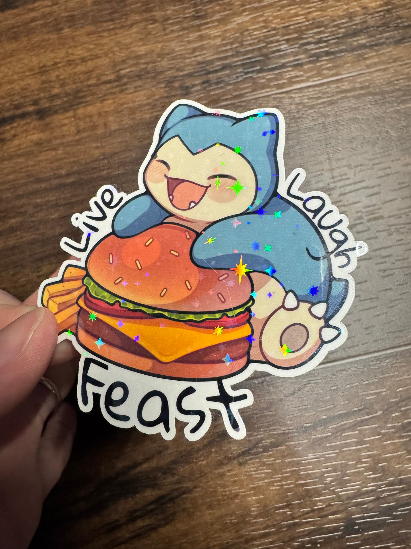 Live Laugh Feast Sticker - Die Cut