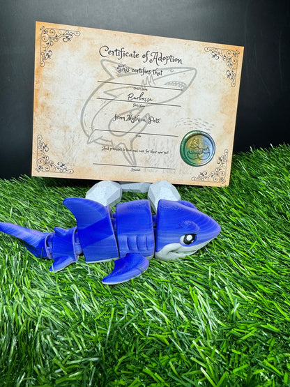 Barbossa - The Great Blue Shark - Mythical Pets