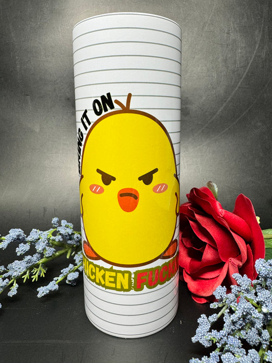 Adult Humor - 20oz Skinny Stainless Steel Tumbler - Double Wall - Sublimated