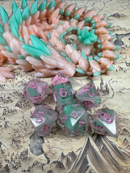 Fae - Standard Set - Fine Art Dice - Dragon Guardian Included