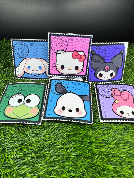 Collectible Anime Stamp Stickers - Die Cut - Fake Stamps Vol. 6