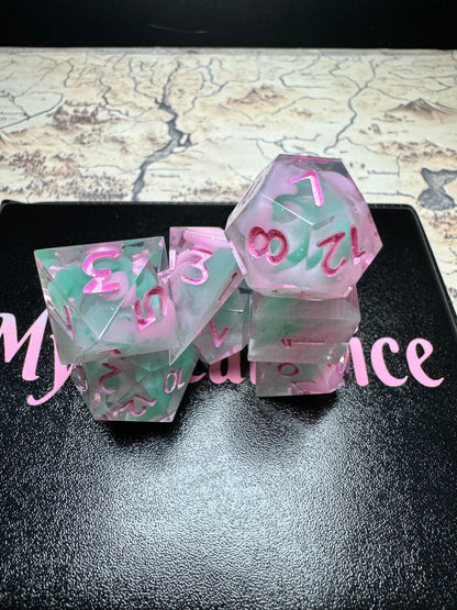 Fae - Standard Set - Fine Art Dice - Dragon Guardian Included
