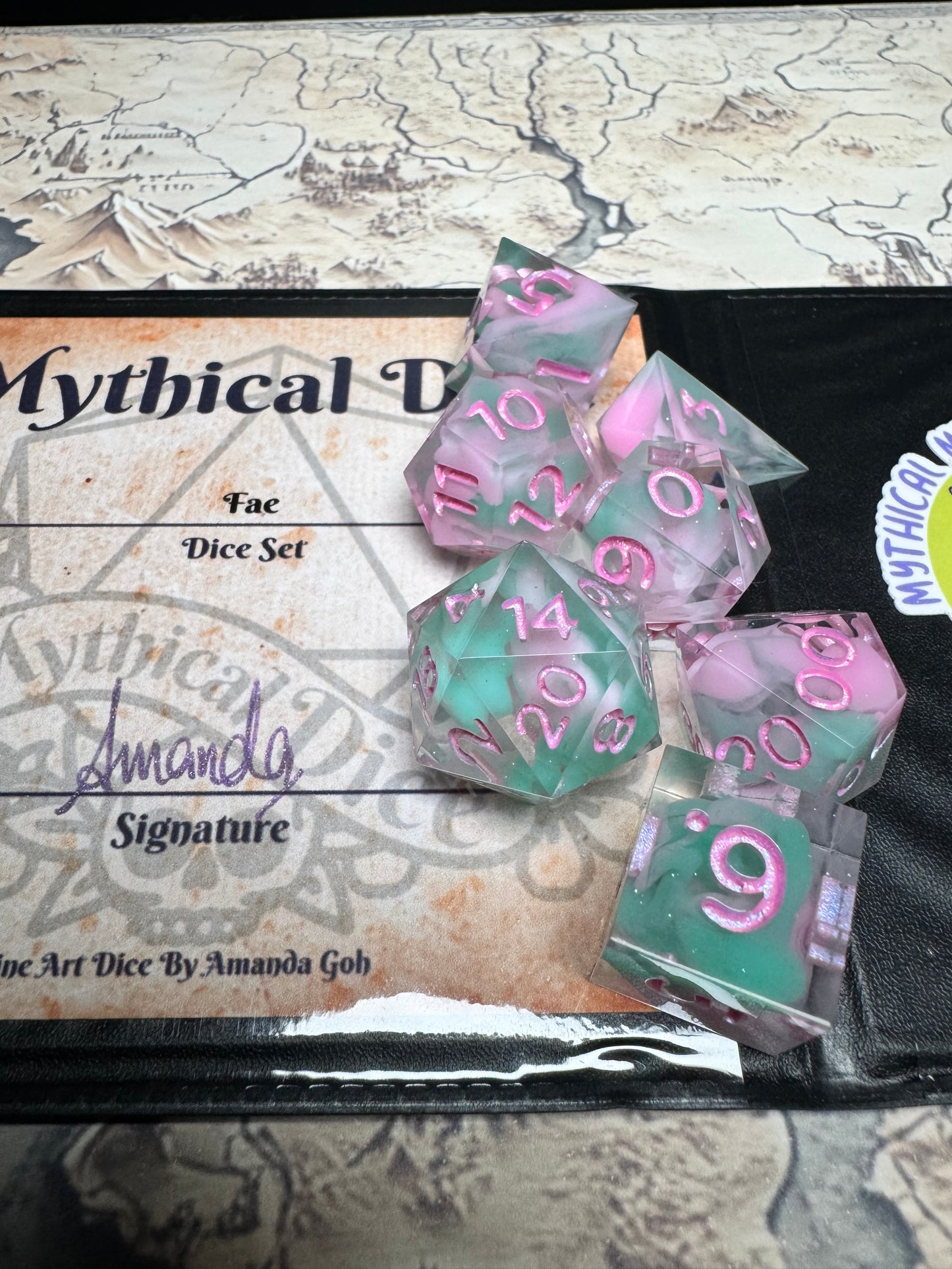 Fae - Standard Set - Fine Art Dice - Dragon Guardian Included