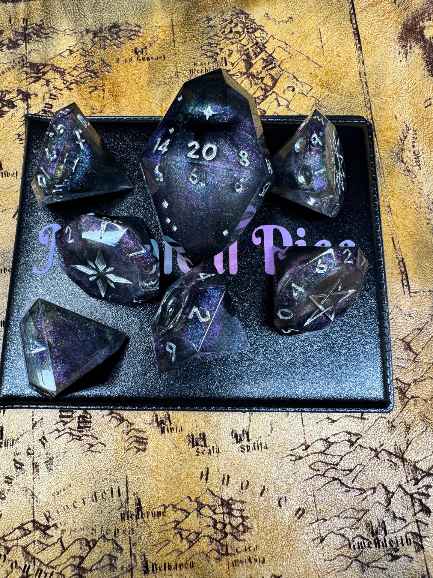 Dark Nebula - Astrology Gemstone Set - Fine Art Dice