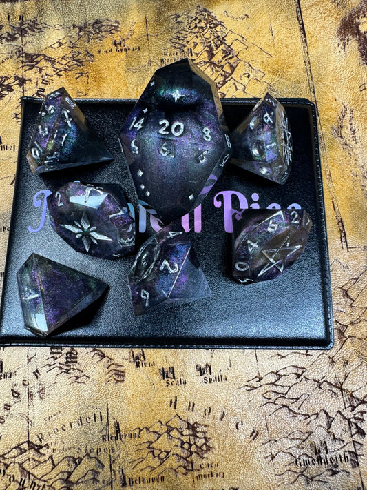 Dark Nebula - Astrology Gemstone Set - Fine Art Dice