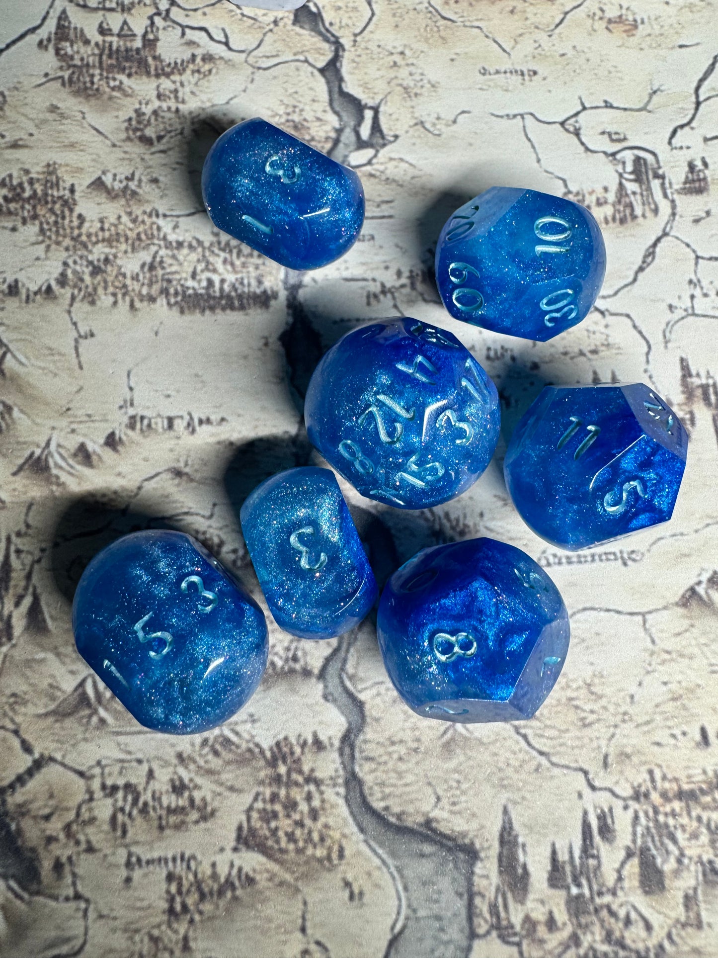Frost Shock - Standard Orb Set - Fine Art Dice