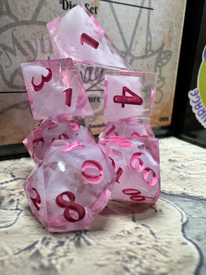 Sakura - Full Set Dice  - Fine Art Dice