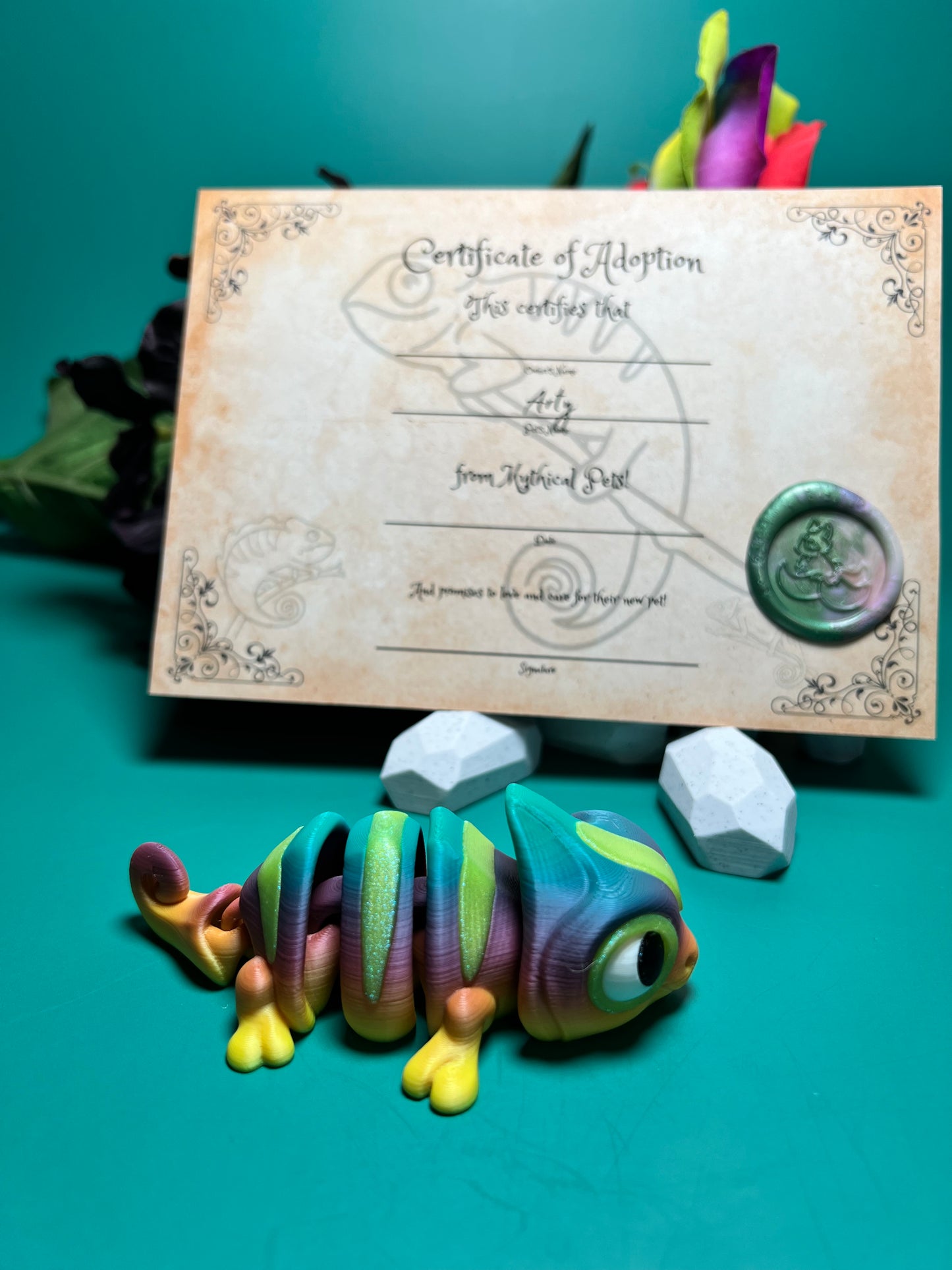 Arty - The Rainbow Chameleon  - Mythical Pets
