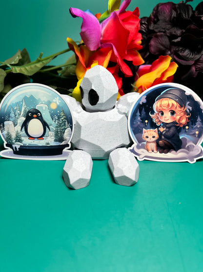 Snowglobe Stickers - Die Cut