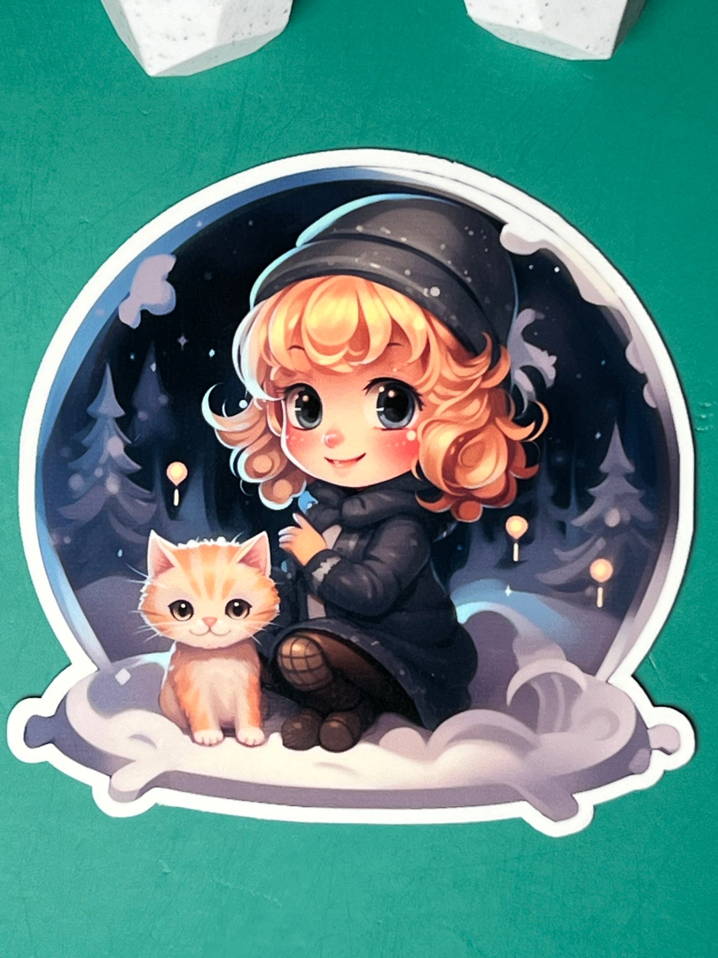 Snowglobe Stickers - Die Cut