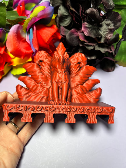 Nine Tailed Kitsune Keychain Holder - Wall Mounted