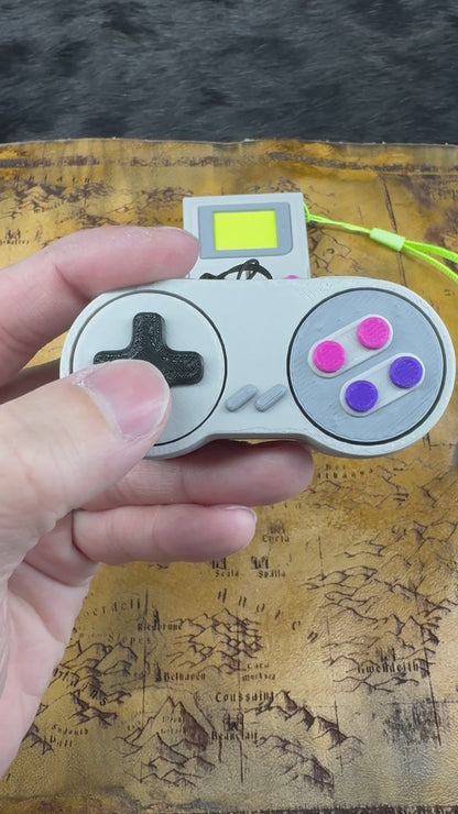Fidget Clicker - Retro Gaming - SNES Controller and Gameboy